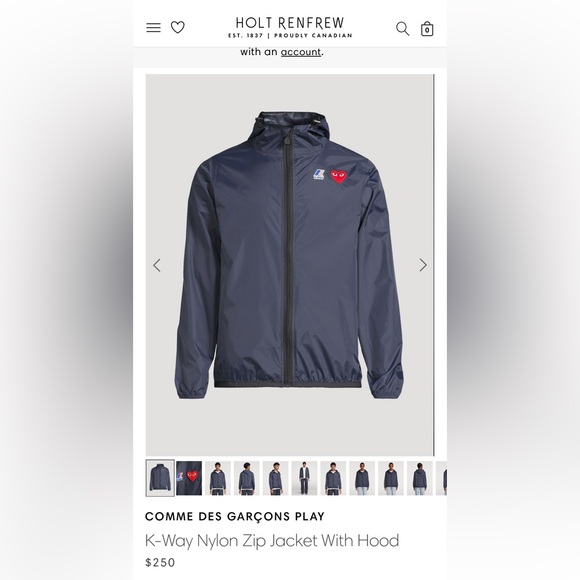 Commes Des Garçons Play K-Way Windbreaker - Picture 5 of 5